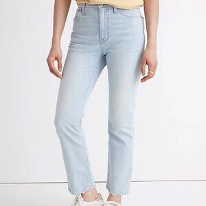 Madewell Slim Demi-Boot Jeans Bellmeade Wash Size 28T – Light-Wash, High-Waisted